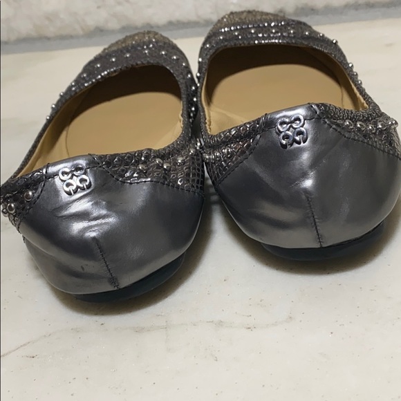 COACH Ballet Flats in Pewter Snake - Picture 4 of 8